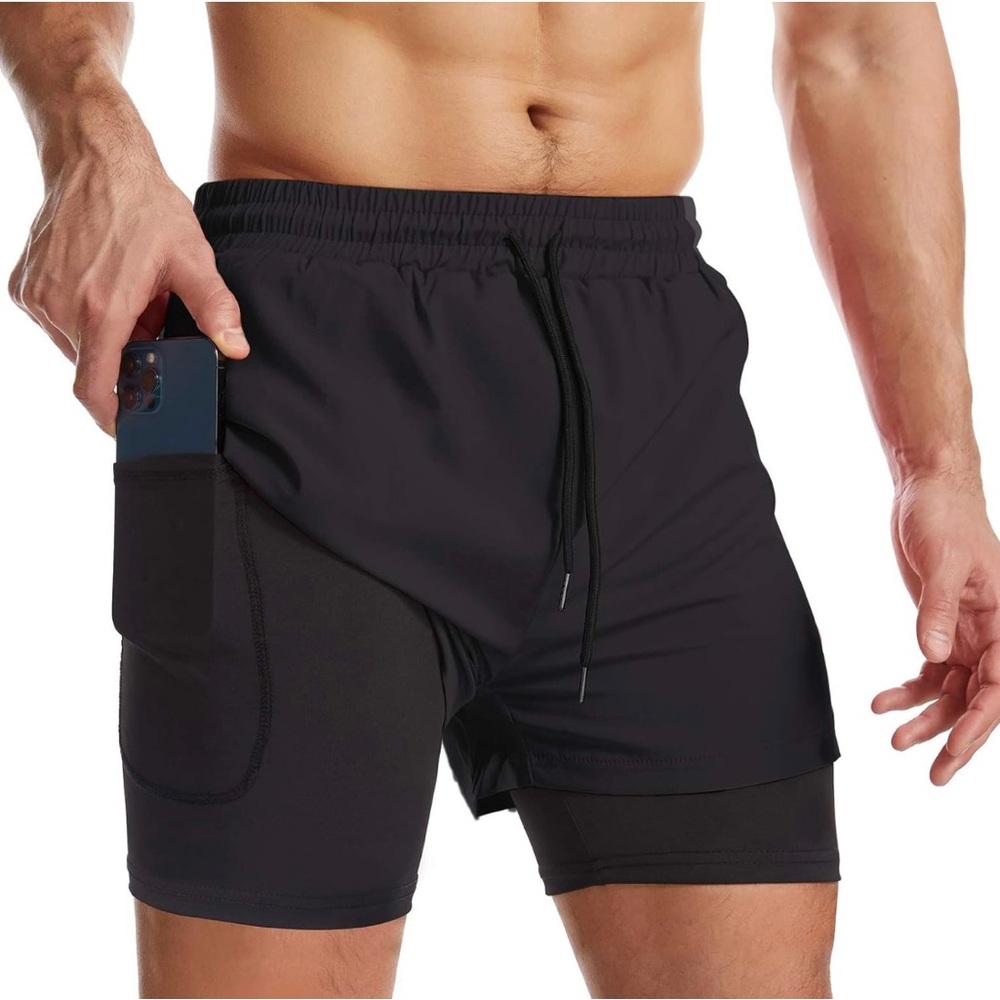 Men's Black Athletic Shorts